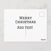 Carte Postale Joyeux Noël simple minimum ajouter nom modèle de t (Dos)