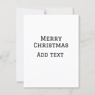 Carte Postale Joyeux Noël simple minimum ajouter nom modèle de t