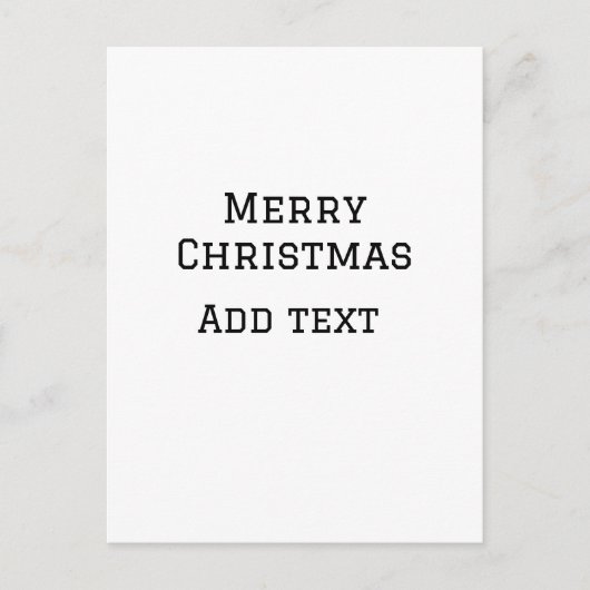 Carte Postale Joyeux Noël simple minimum ajouter nom modèle de t (Devant)