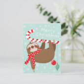 Carte Postale Joyeux Noël Sloth (Debout devant)