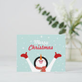Carte postale Joyeux Noël Snowman (Debout devant)