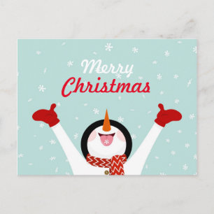 Carte postale Joyeux Noël Snowman