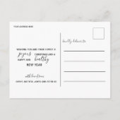 Carte Postale Joyeux Noël Star Faux Gold Script Noël (Dos)