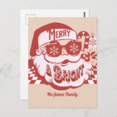 Carte Postale Joyeux Noël Super Retro Père Noël (Devant / Derrière)