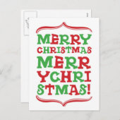 Carte postale Joyeux Noël Type (Devant / Derrière)