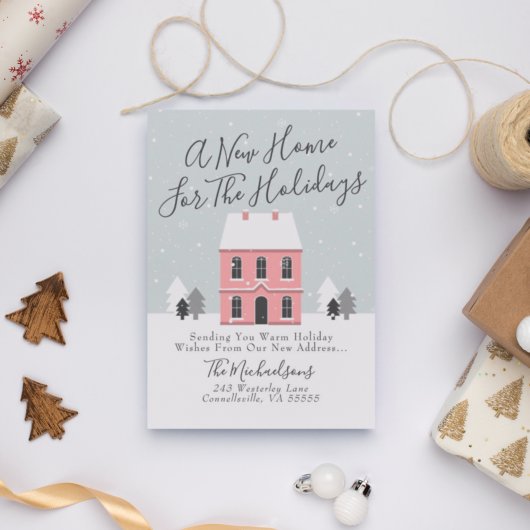 Carte Postale Joyeux Noël | Une nouvelle maison pour les fêtes