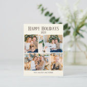 Carte Postale Joyeux Noël Vacances 4 Photo Collage  (Debout devant)