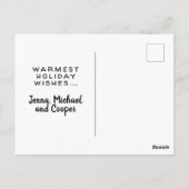 Carte Postale Joyeux Noël | Vacances heureuses Raton laveur d'hi (Dos)