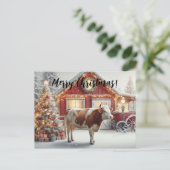 Carte Postale Joyeux Noël Vache (Debout devant)