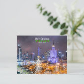 Carte Postale Joyeux Noël, Varsovie, Pologne, (Debout devant)