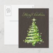 Carte postale Joyeux Noël vert (Devant / Derrière)