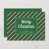 Carte postale Joyeux Noël Vert Rouge Blancs Rouge (Devant / Derrière)