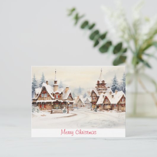 Carte Postale Joyeux Noël vintage (Debout devant)