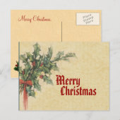 Carte postale Joyeux Noël vintage (Devant / Derrière)