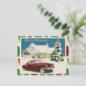 Carte Postale Joyeux Noël vintage (Debout devant)