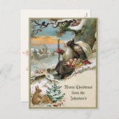 Carte postale Joyeux Noël vintage (Devant / Derrière)