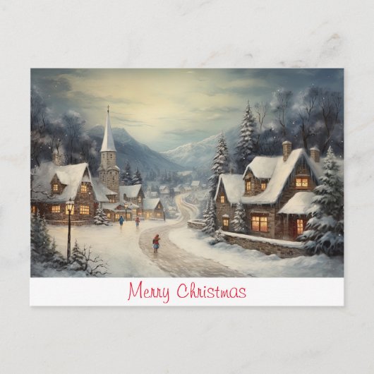 Carte Postale Joyeux Noël vintage (Devant)