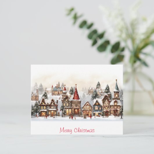 Carte Postale Joyeux Noël vintage (Debout devant)