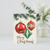 Carte Postale Joyeux Noël vintage (Debout devant)