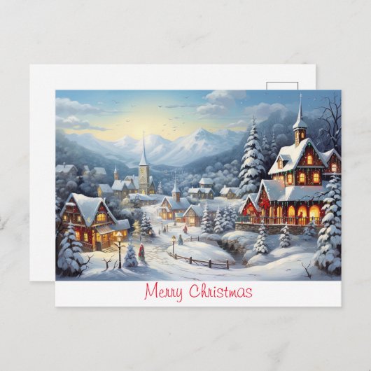 Carte Postale Joyeux Noël vintage (Devant / Derrière)