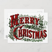 Carte postale Joyeux Noël vintage (Devant / Derrière)