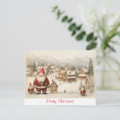 Carte Postale Joyeux Noël vintage (Debout devant)