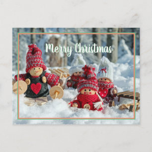Carte Postale Joyeux Noël x-mas poupée bébé