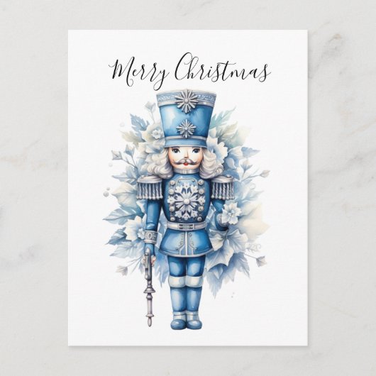 Carte Postale Joyeux Noir Bleu Nutcracker (Devant)