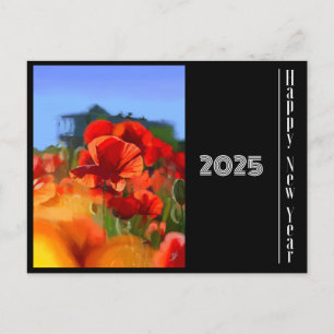 Carte Postale Joyeux Nouvel An 2025 - la maison des pavots