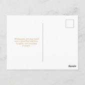 Carte Postale Joyeux Nouvel An Gold Et Green 2024 (Dos)