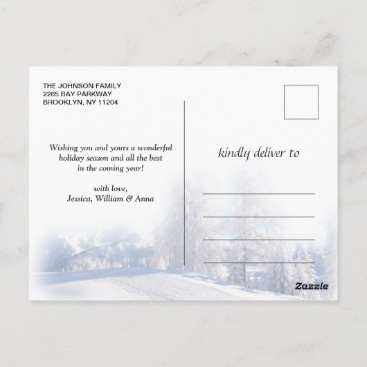 Carte Postale Joyeux Nouvel An Gold Sparkle Script PHOTO Salutat (Dos)