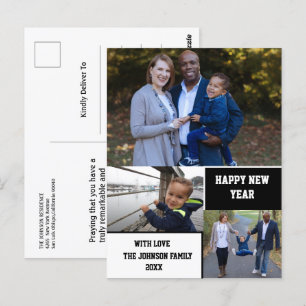 Carte Postale Joyeux nouvel an moderne 3 Collage photo