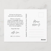 Carte Postale Joyeux Nouvel An, Salutation moderne Photo de fami (Dos)