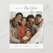 Carte Postale Joyeux Nouvel An, Salutation moderne Photo de fami (Devant)