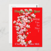 Carte Postale Joyeux Nouvel An Têt Chúc Msubstantif Năm Mớ i Xuâ (Devant / Derrière)