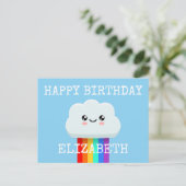 Carte Postale Joyeux nuage d'anniversaire (Debout devant)