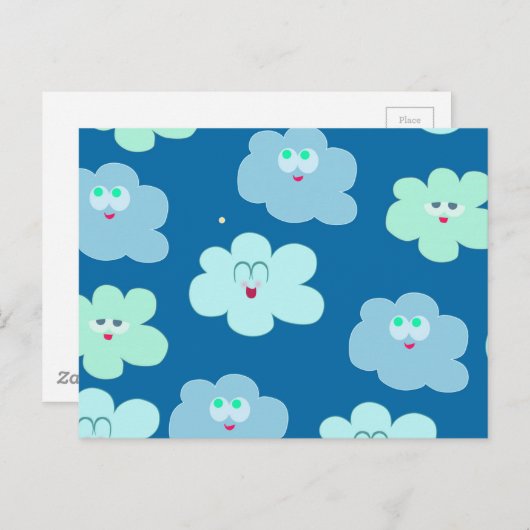 Carte Postale Joyeux nuages (Devant / Derrière)