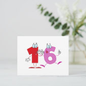 Carte Postale Joyeux numéro 16 (Debout devant)