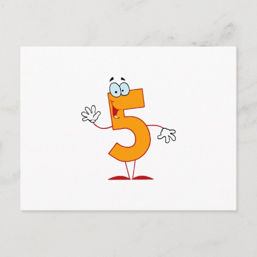Carte Postale Joyeux numéro 5 (Devant)