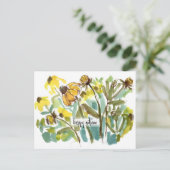 Carte Postale Joyeux Oeil noir d'automne Susan Fleurs sauvages (Debout devant)