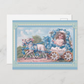 Carte Postale Joyeux oeuf d'agneau de Pâques Vintage (Devant / Derrière)