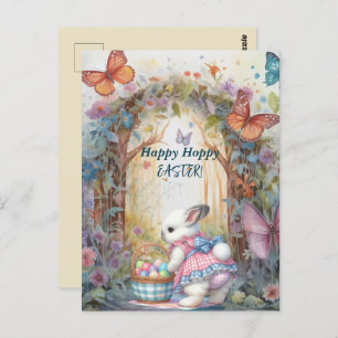 Carte Postale Joyeux oeufs de lapin de Pâques Hoppy