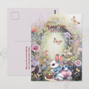 Carte Postale Joyeux oeufs de lapin de Pâques Hoppy