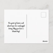 Carte Postale Joyeux oeufs de Pâques Poussins lapin Patten (Dos)