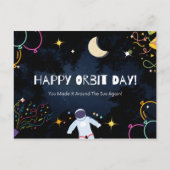 Carte Postale Joyeux Orbit Day Anniversaire Cadeau spatial (Devant)