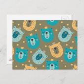 Carte Postale Joyeux Ours Kings (Devant / Derrière)