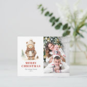 Carte postale Joyeux Ours Noël Photo Fête (Debout devant)