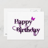Carte Postale Joyeux papillon d'anniversaire (Devant / Derrière)