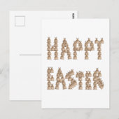 Carte Postale Joyeux Pâques Fabriqué De Lapins ! | Funny Pâques (Devant / Derrière)