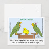 Carte Postale Joyeux Pâques ! "Harry a l'air en colère parce que (Devant / Derrière)